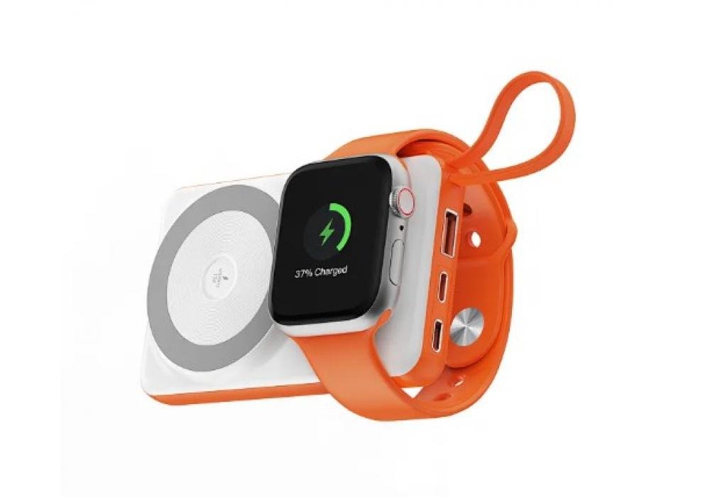 WiWU 10000mAh PD Fast Charge Built In Type C Cable For Watch/Iphones PD Fast Wireless Charge & iWatch Wireless Charge - 18 Months Warranty