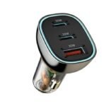 WiWU 30w Fast Charging Transparent Design Max support 30W output Car Charger with 7 LED light - 18 Month Warranty