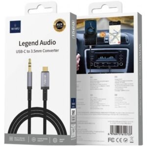 Wiwu Wi-C048T Legend Audio Series Type-C to 3.5mm Aux Audio Cable 1.5M