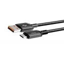 WiWU 1M Aluminum alloy Nylon braided TITAN LINK Series Charging Cable with USB A to Micro - Black - Image 3