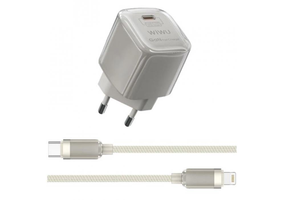 WIWU Wi-U016 Jello GaN Charger with Lightning Cable - 18 Month Warranty