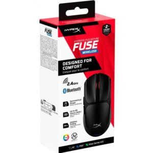 HyperX Pulsefire Fuse NGENUITY  Dual Wireless Connectivity Gaming Mouse Pixart PAW3311 Sensor Up to 3200 75g Weight 6 Programmable Buttons Customizable RGB lighting