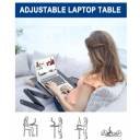 Adjustable Laptop Desk, Laptop Stand for Bed Portable Lap Desk Foldable Table Workstation Notebook Riser with Mouse Pad, Ergonomic Computer Tray Reading Holder Bed Tray Standing Desk - Image 2