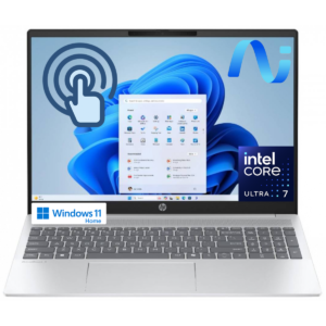 HP OmniBook 5 Laptop AI 16, Intel® Core™ Ultra 7 255U 5.2 GHz, 16 GB LPDDR5x, 512 GB M.2 SSD, 16" 2K Touch Screen, Wi-Fi 6E, Bluetooth 5.3 - Windows 11 Home