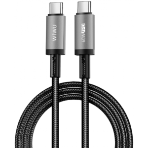 WiWU 1.2m 60W Aluminum alloy Nylon braided USB C to USB C TITAN LINK Series Fast Charging Cable - Black