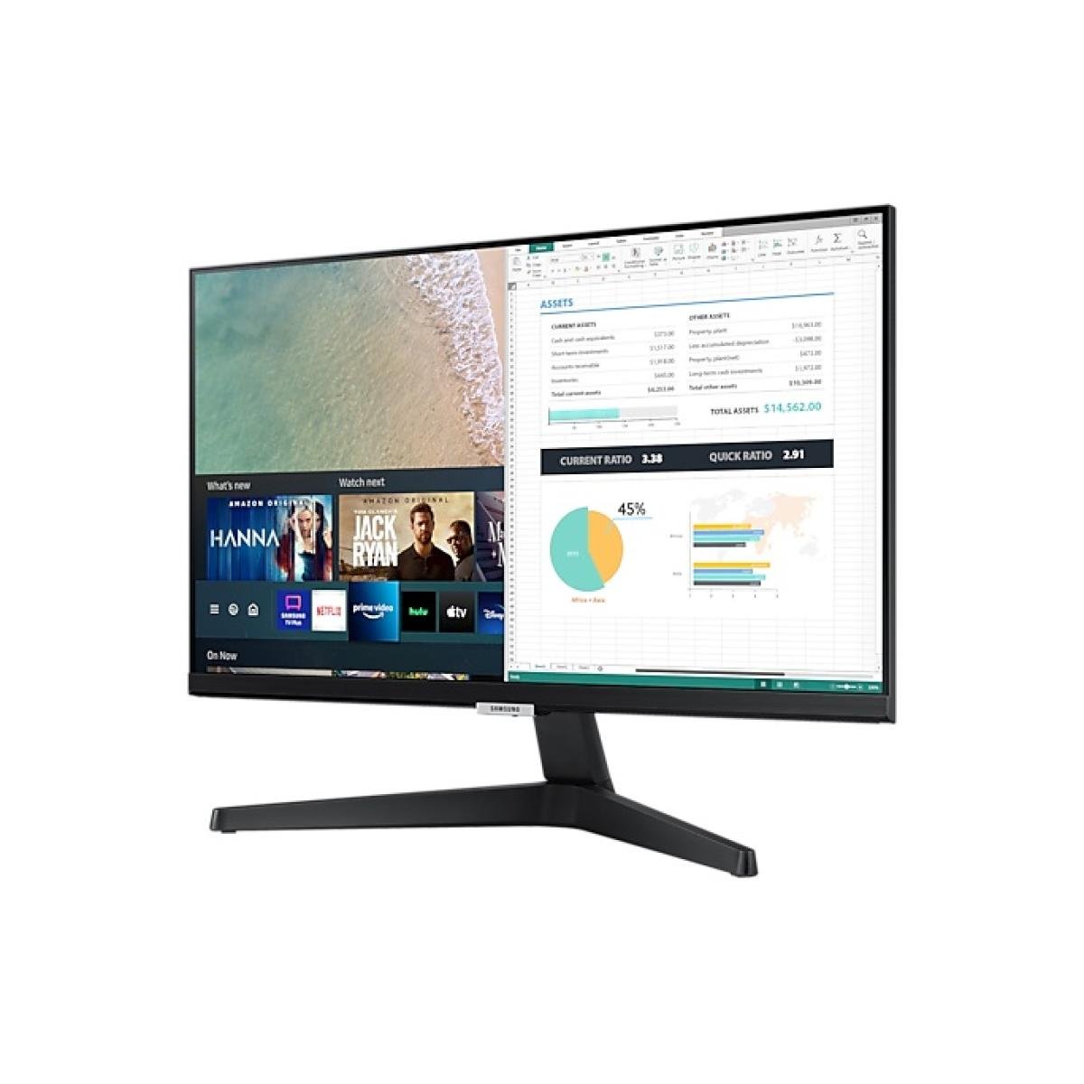 SAMSUNG M5 24" IPS FHD HDR10 Smart Monitor - with Netflix, YouTube, HBO, Prime Video and Apple TV Streaming , Black - Image 2