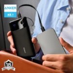 Anker Power Bank Power-core 10000mAh 22.5W Portable Charger with USB C Lanyard Cable A1388  (Black) - 18 Month Warranty