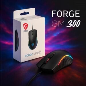 MSI Forge GM300 Lightweight Gaming USB RGB Adjustable up to 7200 DPI 7-Button Desktop Laptop Gaming Mouse - Black