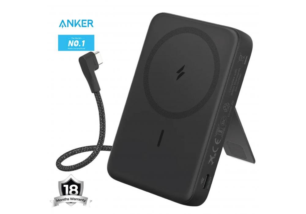 Anker Zolo 10000mAh 30W Magnetic Power Bank with USB C Cable A1685 (Black) - 18 Month Warranty