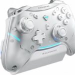MACHENIKE G5 Pro Max Gaming Controller With Charging Dock RGB Wireless Gamepad Hall Effect Joystick Trigger For Switch PC Phone - White