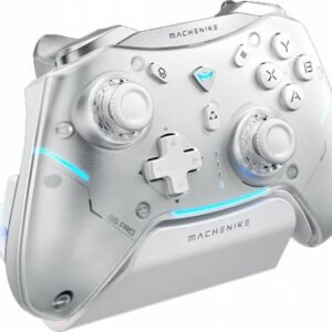 MACHENIKE G5 Pro Max Gaming Controller With Charging Dock RGB Wireless Gamepad Hall Effect Joystick Trigger For Switch PC Phone - White