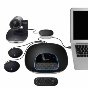 Logitech GROUP Video Conferencing Bundle with Expansion Mics for Mid to Large-sized Meeting Rooms w/ Extension Microphones