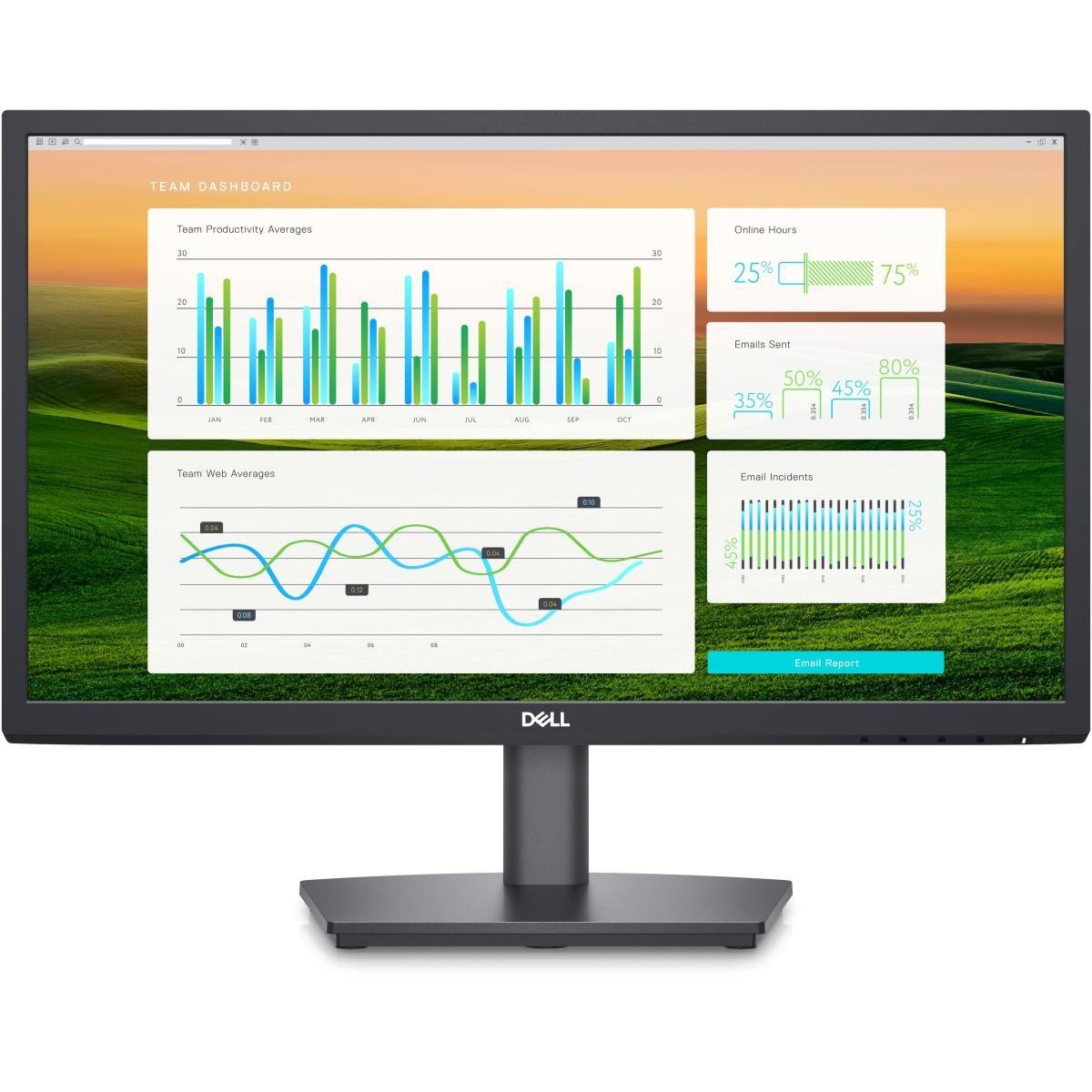Dell E2222HS 22" Monitor VA Full HD @60Hz,DP/HDMI/VGA Height Adjustment w/ Built in Speakers