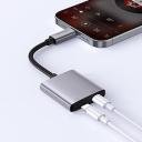 Mcdodo 2 in 1 i-Phone Earphone Converter Adapter (Lightning to Lightning Port x 2), 2.4A Rapid Charging, Music Playback, Calls, Audio Cable Control, Instant Access, Audio Conversion Adapter, Aluminum - Image 2