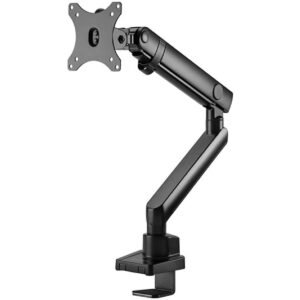 SilverStone ARM13 (Black) Single Monitor Arm w/ Mechanical Spring Design & Versatile Adjustability, For Monitors Up To 32" Size & 9kg Weight, VESA Mounting Interface Standard (MIS), 100mm x 100mm / 75mm x 75 mm Mounting Hole