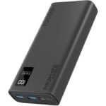 Promate Bolt-20Pro 20000Mah Slim Power Bank with Dual USB Ports, Safe Adaptive Charging, 10W Type-C Smart & LED Display for Smartphones Over Charge Protection