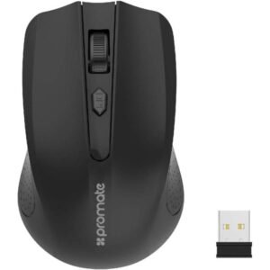 Promate Clix-8 Portable Optical Wireless Mouse with USB Nan Receiver 10m Working Distance, Auto Sleep Function 3 Adjustable DPI Level Mac , Windows