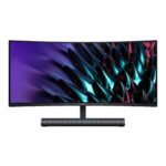 HUAWEI MateView GT 34'' 3K UWQHD (3440 X 1440) VA 10-bit HDR10 165Hz Curved USB Type-C W/ Adjustable Stand Touch volume control Smart Dual Mics, Soundbar & Mood lighting-Black