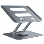 A6 Laptop Lifting Bracket 360 Degree Rotating Aluminum Alloy Folding Notebook Stand - Grey
