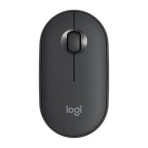 Logitech Pebble Mouse 2 M350s Slim Bluetooth Wireless Mouse, Portable, Lightweight, Customizable Button, Quiet Clicks, Easy-Switch for Windows, macOS, iPadOS, Android, Chrome OS - Graphite