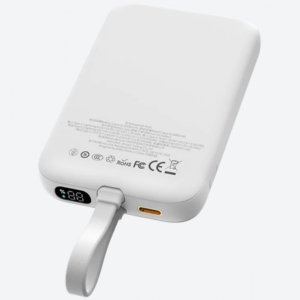 WiWU Wi-P024 10,000mAh Magnetic Wireless Charging Power Bank 20W with Cable White