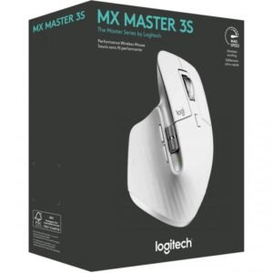 Logitech MX Master 3S (Performance) for Mac - Wireless Bluetooth Mouse with Ultra-Fast Scrolling, Ergo, 8K DPI, Quiet Clicks, Track on Glass, Customization, USB-C, Apple, iPad - Pale Grey