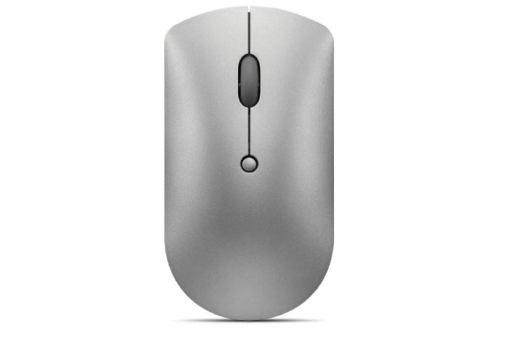 Lenovo 600 Bluetooth Silent Mouse, Blue Optical Sensor, Adjustable DPI, 4 Button, Microsoft Swift Pair, Windows, Chrome, GY50X88832, Gray