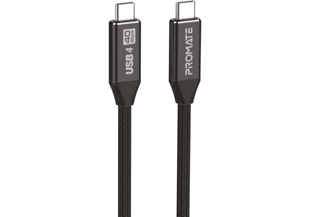 Promate PrimeLinkC40-2M Durable USB-C Cable Ultra HD 8k 60hz USB4 Type-C Cable - 240W Power Delivery Thunderbolt 4 Compatible