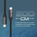 Promate PrimeLinkC40-2M Durable USB-C Cable Ultra HD 8k 60hz USB4 Type-C Cable - 240W Power Delivery Thunderbolt 4 Compatible - Image 3
