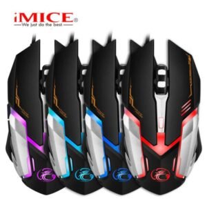 Gaming Mouse iMice V6, Multimedia Button, 3D Anti-Skid Scroll Wheel - Black