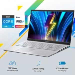Laptop ASUS Vivobook 15 (X1504VA) |Intel® Core™ i5-1334U Processor,  8GB DDR4, 512GB SSD, 15.6-inch FHD 180 Hinge | 13th Generation - Cool Silver