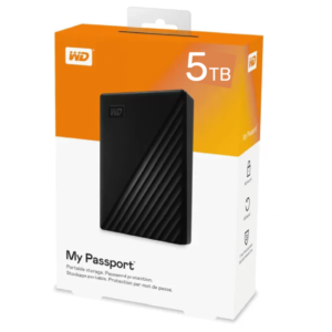 WD 5TB My Passport Portable External Hard Drive HDD, USB 3.0, USB 2.0 Compatible, Slim design