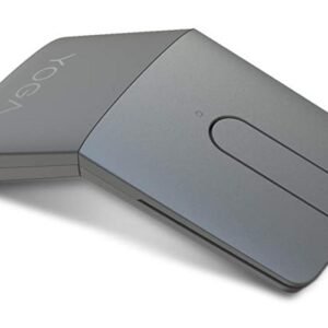 Lenovo Yoga Wireless Mouse with Laser Presenter/Pointer 2.4GHz Wireless Nano Receiver & Bluetooth 5.0 Adjustable Optical Mouse - Grey