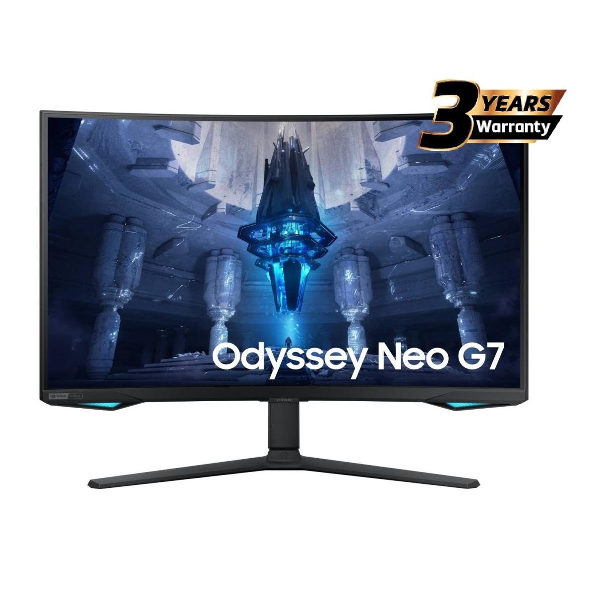 Samsung Odyssey Neo G7 32" 4K UHD Curved HDMI 2.1 Monitor, VA Quantum Matrix Mini-Led, 165Hz, 1ms(GTG), HDR 2000, 99% sRGB, FreeSync w/ Core Sync & Ergonomic Stand