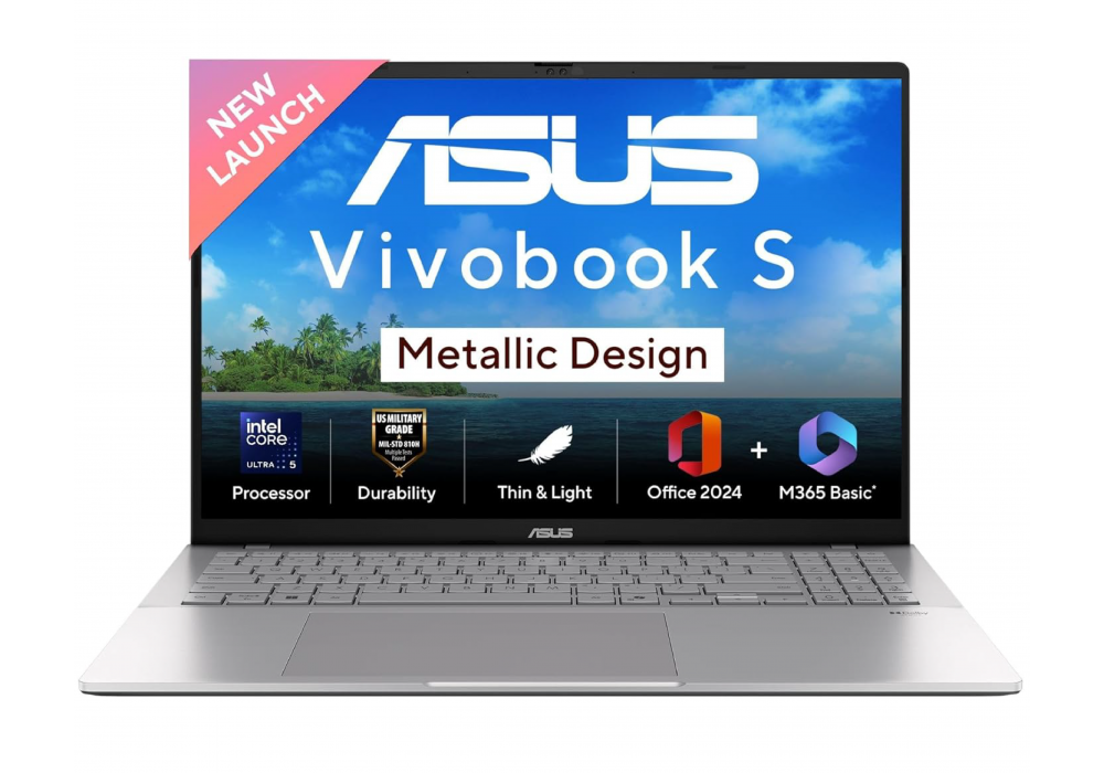 NEW 2025 Laptop ASUS Vivobook S16 Light-Wight Intel Core Ultra 7 Processor 255H Intel Arc Graphics AI Boost NPU up to 13TOPS 16GB DDR5 1TB M.2 16-inch FHD+ IPS 144Hz - Cool Silver