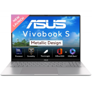 2025 Laptop ASUS Vivobook S16 Light-Wight Intel Core Ultra 7 Processor 255H Intel Arc Graphics AI Boost NPU up to 13TOPS 16GB DDR5 1TB M.2 16-inch FHD+ IPS 144Hz - Cool Silver