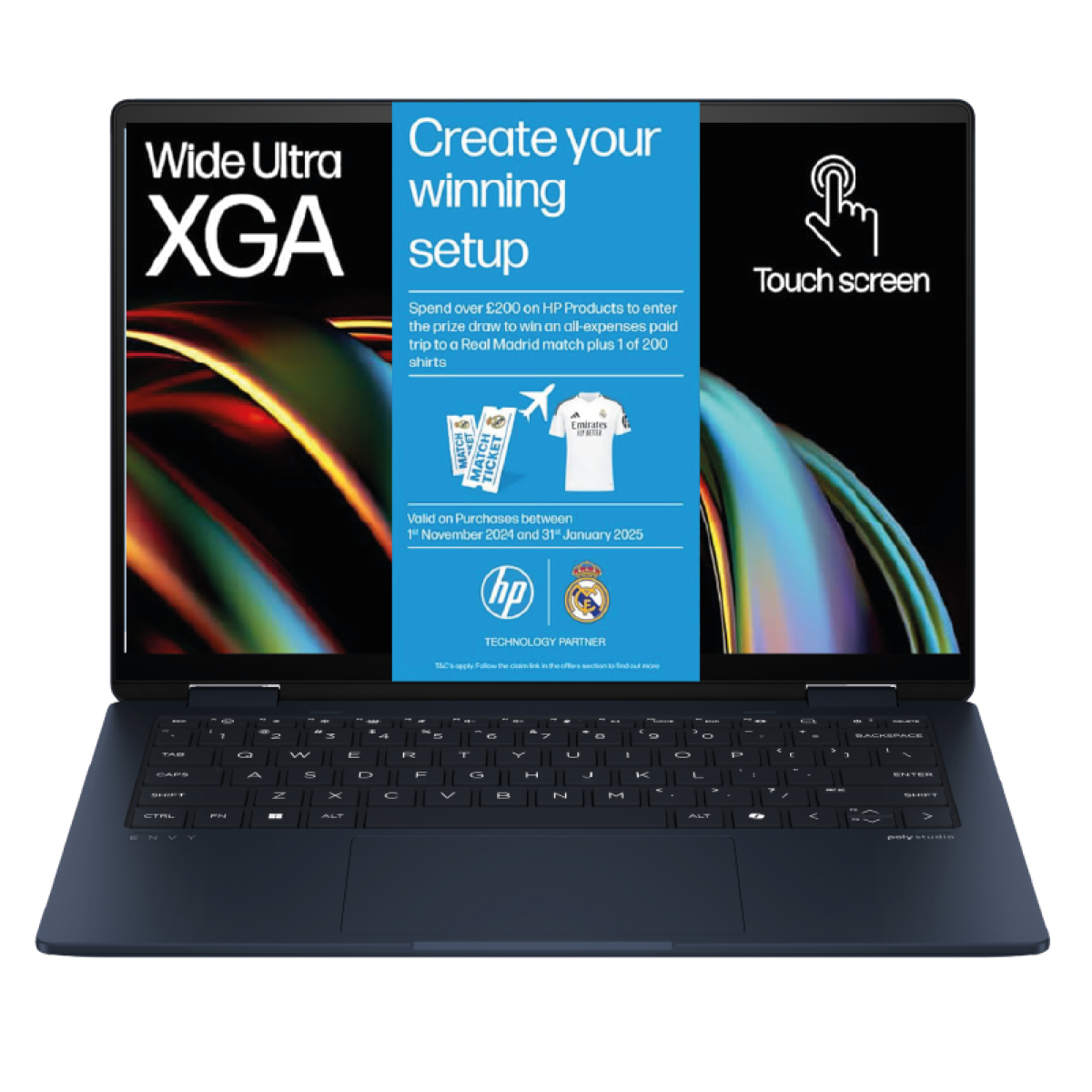 HP Envy x360 2-in-1 Laptop 14-fc0046ne Intel Core Ultra 7 155U Processor 12-Cores With Built-in AI 14" 360 Touch WUXGA 300 nits With Tilt Pen - Atmospheric Blue - Image 5