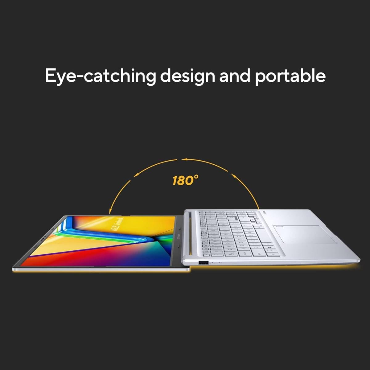 Laptop ASUS Vivobook 15X OLED Intel Core™ i5-1335U 10-Cores Processor 16GB DDR4 15.6" FHD Anti-glare display With Windows 11 Home - Cool Silver - Image 2