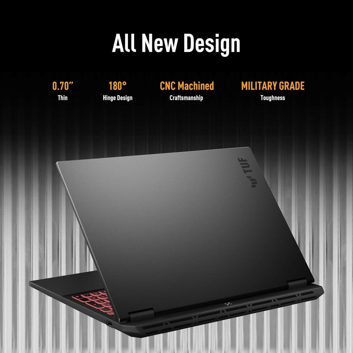 Laptop ASUS TUF Gaming A16 AMD Ryzen AI 9 HX 370 5.1GHz Processor XDNA™ NPU up to 50TOPS NVIDIA GeForce RTX 4060 8GB GDDR6 (233 AI TOPs) 16" FHD+ 144Hz - Jaeger Gray - Image 2
