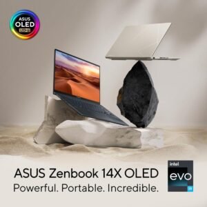 ASUS Zenbook 14X OLED Intel Evo™ Platform Core i9-13900H Processor 14-cores 16GB LPDDR5 14.5" 2.8K 120Hz VESA CERTIFIED Display HDR With Windows 11 Home - Sandstone Beige