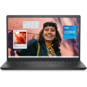 Dell Inspiron 15 3530 Laptop, Intel Core i5-1334U Up to 4.6GHz, 16GB RAM (Customized), 512GB NVMe SSD, 15.6" FHD 120Hz WVA Display, Arabic/English Backlit Keyboard, USB-C, HDMI & Wi-Fi 6 - Carbon Black