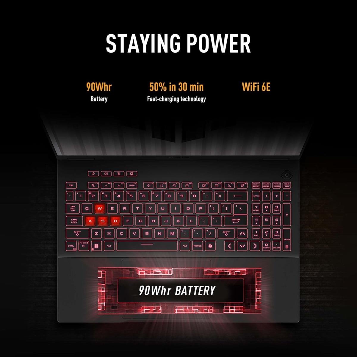 Laptop ASUS TUF Gaming A16 AMD Ryzen AI 9 HX 370 5.1GHz Processor XDNA™ NPU up to 50TOPS NVIDIA GeForce RTX 4060 8GB GDDR6 (233 AI TOPs) 16" FHD+ 144Hz - Jaeger Gray - Image 10
