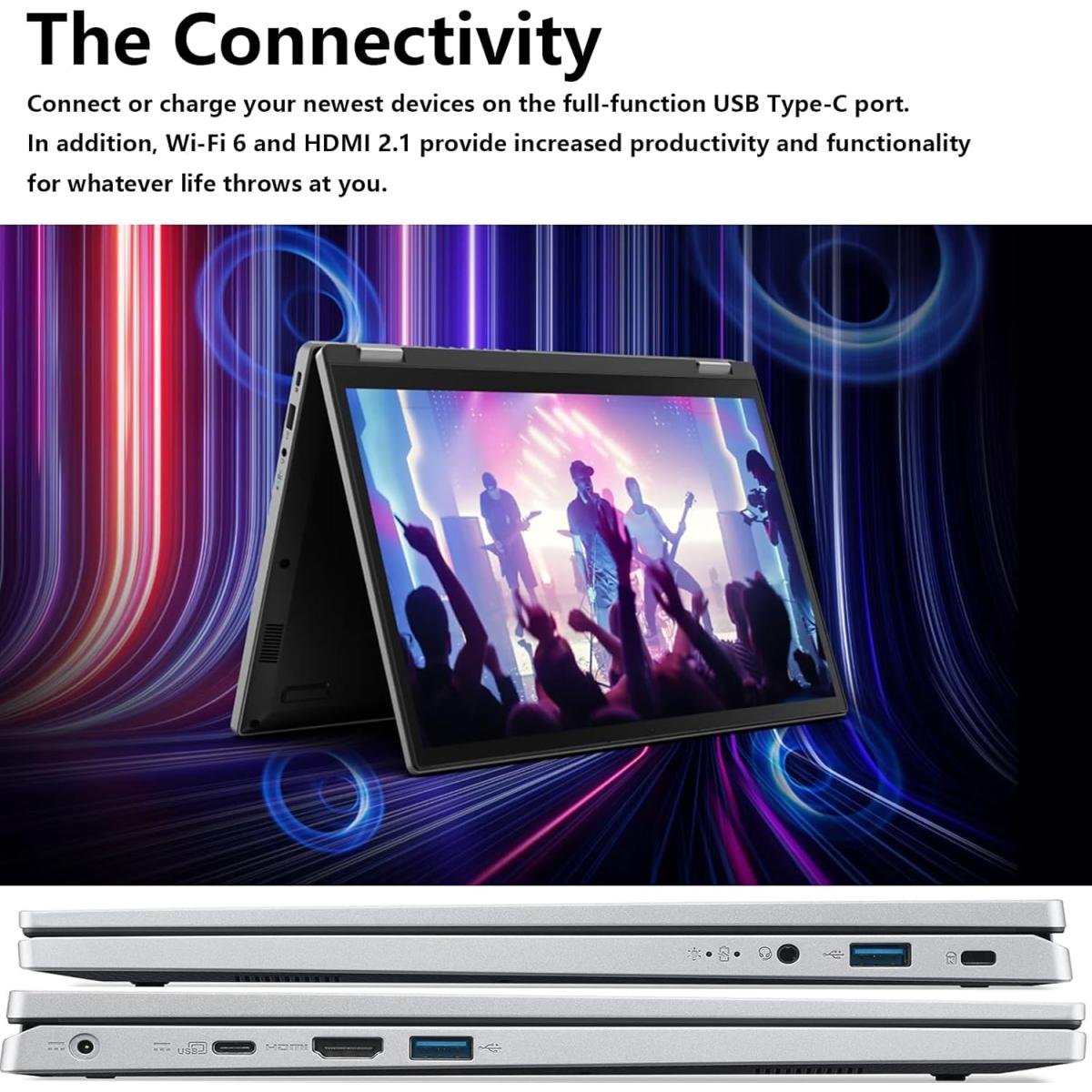Acer Aspire 3 Spin 14 Convertible Laptop w/ 13th Gen Intel Core i3-N305 8 Cores 8 GB LPDDR5 14" WUXGA IPS Touch - Windows 11 Home - Image 6