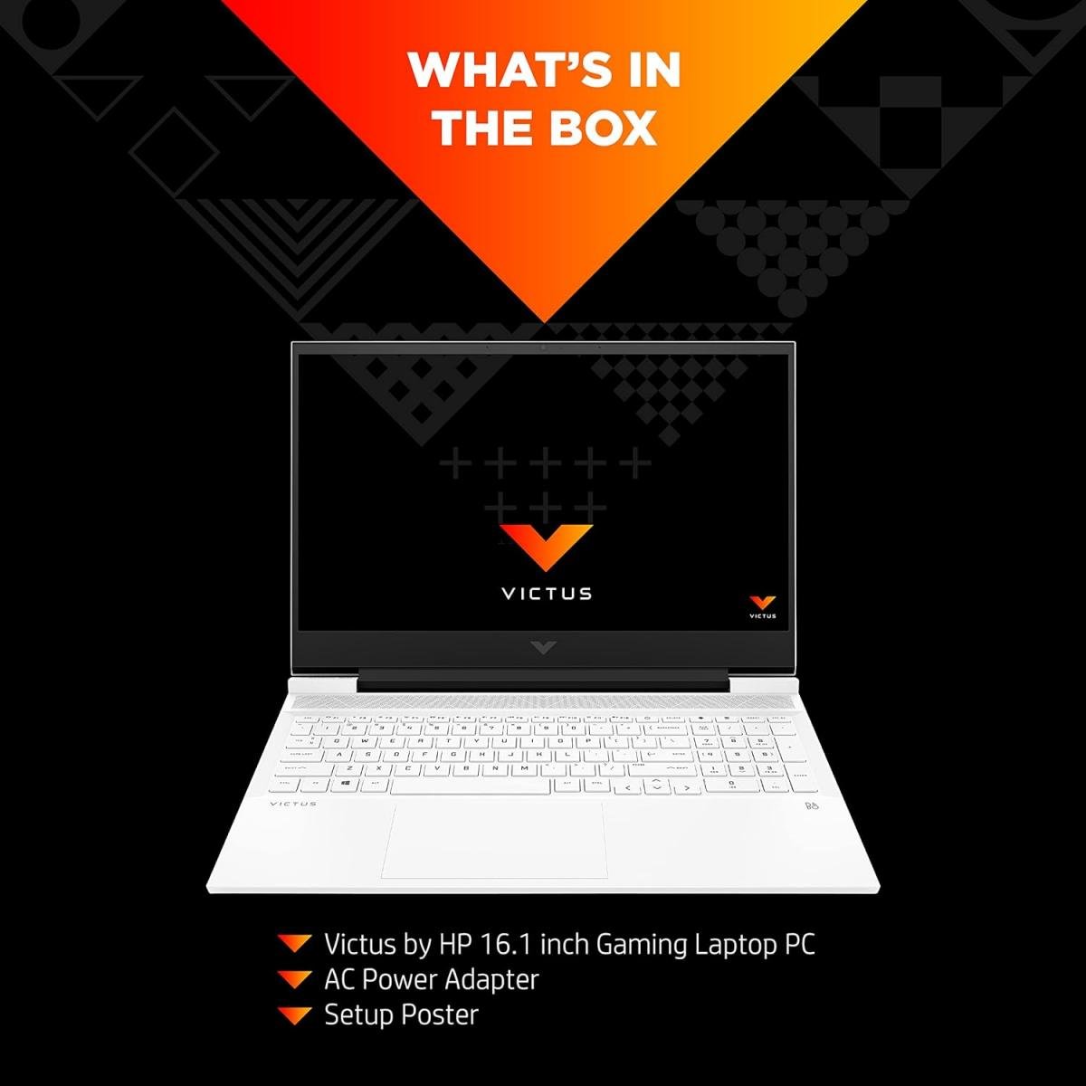 HP Victus Gaming Laptop 16-r1011ne 14th Gen Intel Core™ i7-14650HX Highest-Performance Processor, NVIDIA GeForce RTX™ 4050 6GB GDDR6 GPU 16.1" 144Hz FHD - Ceramic white - Image 4