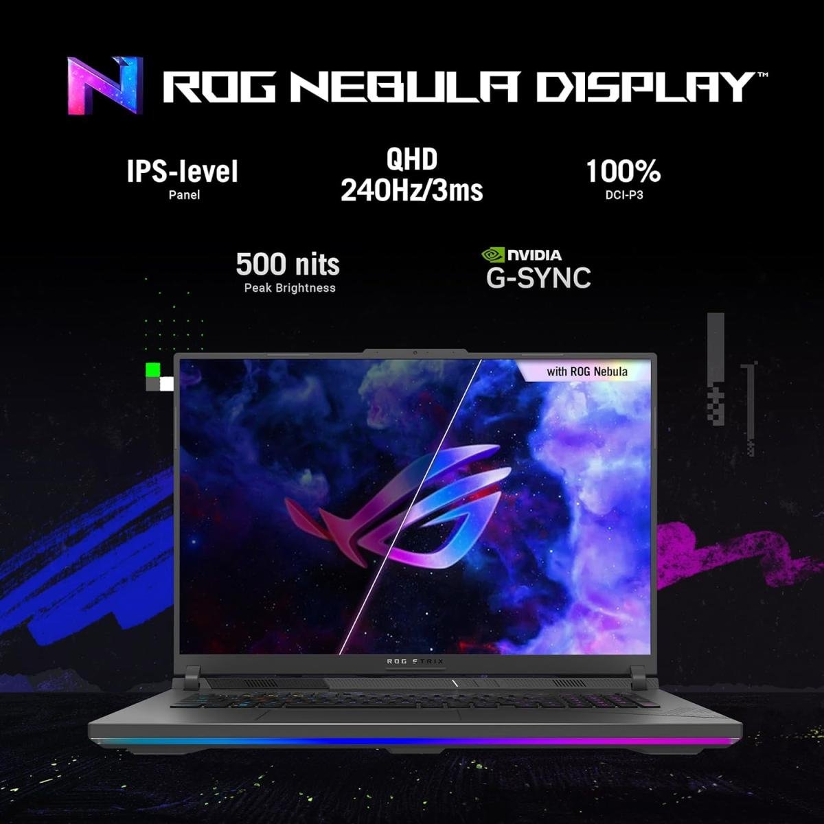 Laptop 2024 ASUS ROG Strix G18, Intel® Core™ i9-14900HX 24-Cores NVIDIA RTX 4080 12GB GDDR6, 18" 2.5K, 240Hz - ECLIPSE GRAY | 14th Generation - Image 3