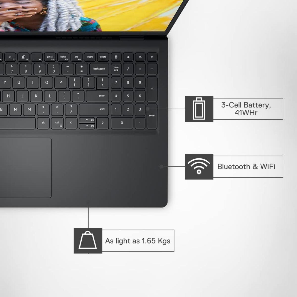 Dell Vostro 3520 Intel Core i5-1235u - 8GB DDR4, 512GB SSD, 15.6" FHD 120Hz 12th Generation / Black - Image 4