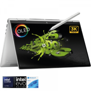 HP Envy x360 2-in-1 Laptop 14-fc0043ne Intel® Core™ Ultra 7 155U Intel® Evo™ 14" Touch-Screen, 3K OLED 120 Hz Windows 11 Home with Tilt Natural Silver Pen - Meteor silver