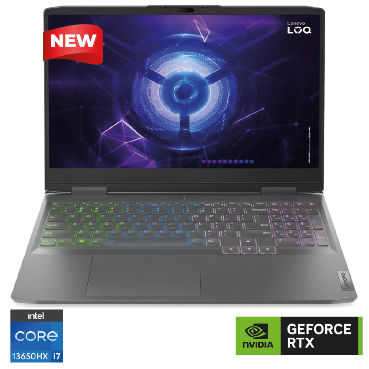 Laptop Lenovo LOQ Gaming 15IRX9 | 13Gen Intel Core i7-13650HX, 16GB DDR5 RTX 4060 8GB & 15.6" FHD IPS 144Hz Display - Luna Grey