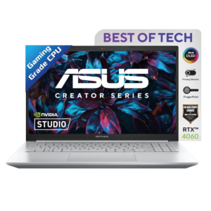ASUS Vivobook Pro 15 OLED (2024), Intel® Core™ i9-13900H 14 cores, NVIDIA® GeForce RTX™ 4060 8GB GDDR6, 16 DDR5, 1TB SSD, 15.6" 3K OLED 120Hz 600nits HDR peak brightness - Cool Silver