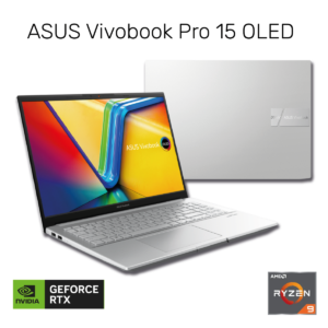 New Laptop ASUS Vivobook Pro 15 OLED AMD Ryzen 9 7940HS  NVIDIA RTX™ 4050 6GB DDR6, 16GB DDR5X 1TB SSD 15.6" 2.8K OLED | Cool Silver